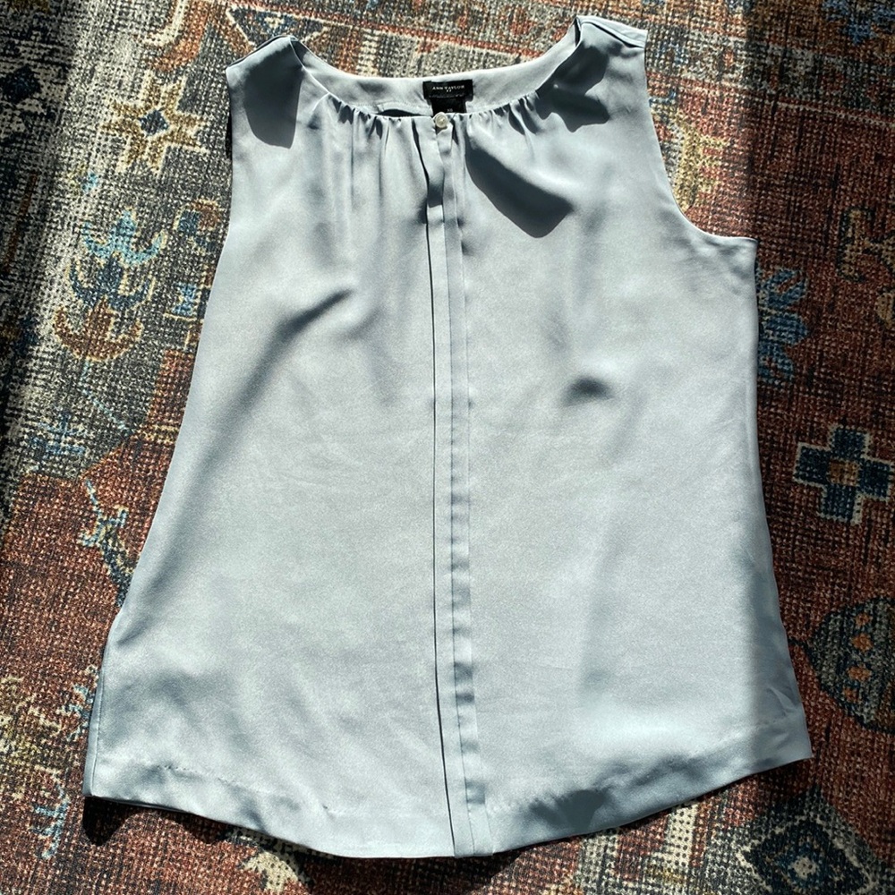 Ann Taylor Factory pale blue shell XS